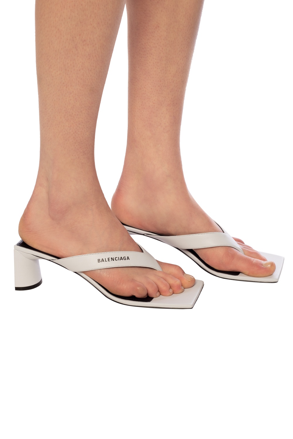 Balenciaga double discount square sandals